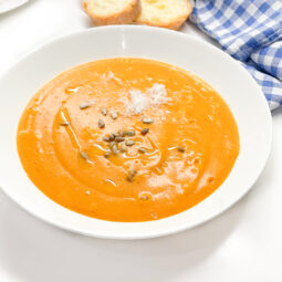 Italian carrot cream soup vellutata