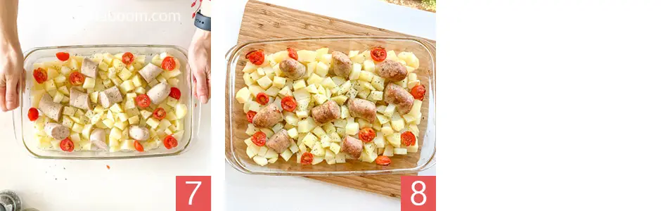 italian recipe potatoes with sausages cooked in oven