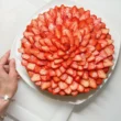 italian crostata with strawberry